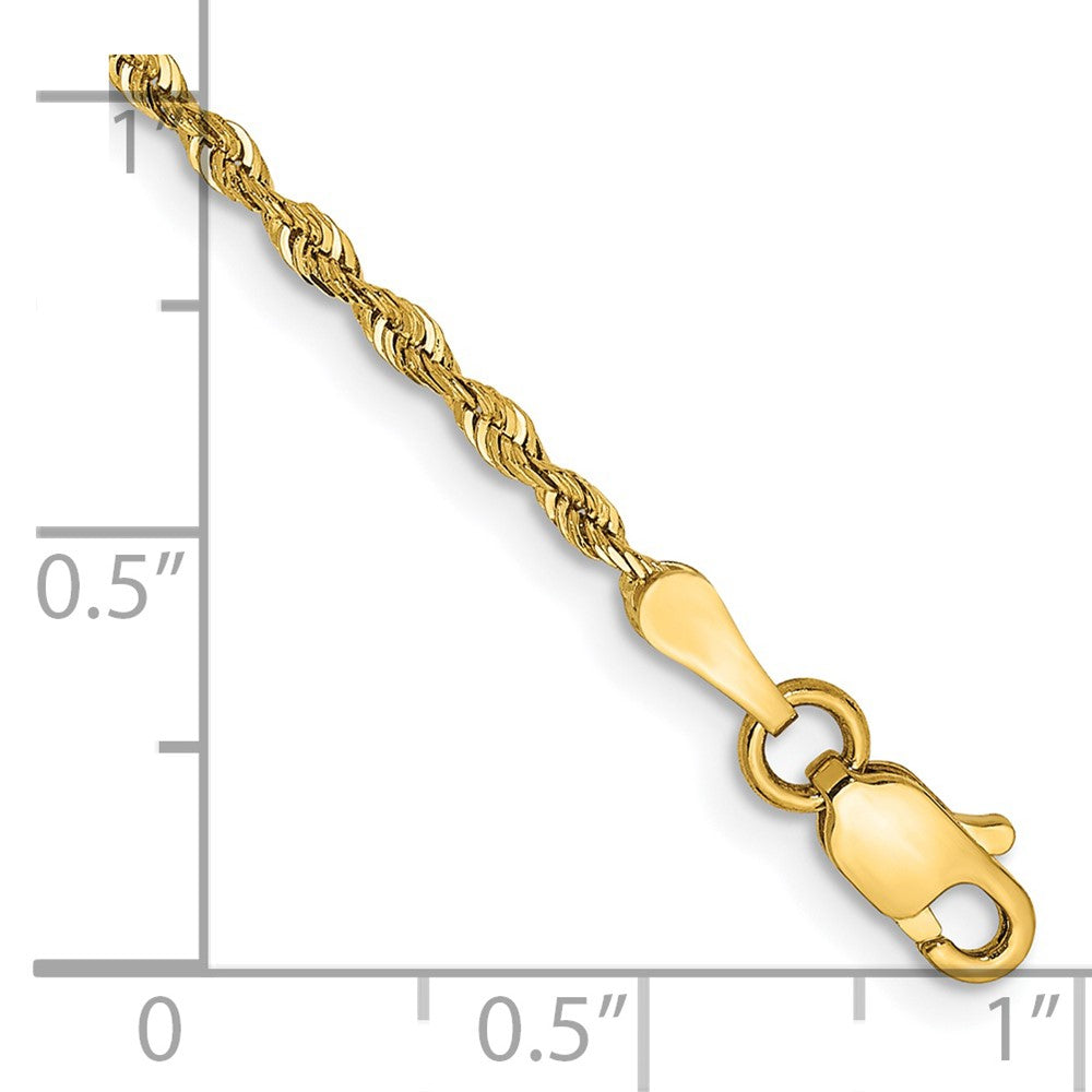 14k 1.85mm D/C Quadruple Rope Chain Anklet