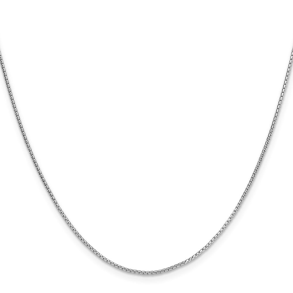 Sterling Silver .95mm Diamond-cut Round Box Chain w/2in ext.