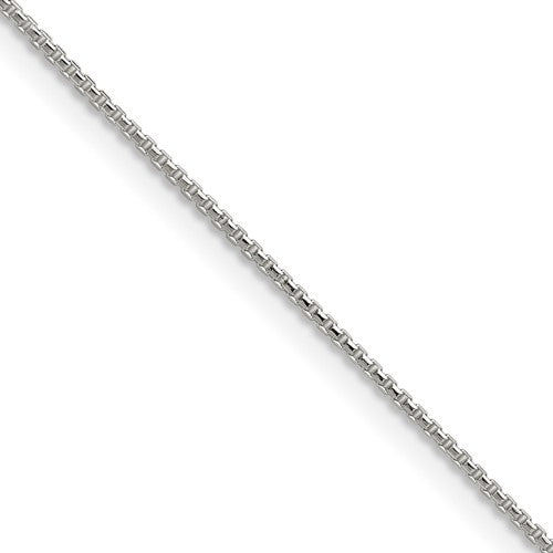 Sterling Silver .95mm Diamond-cut Round Box Chain w/2in ext.