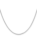 Sterling Silver Rhodium-plated .95mm Diamond-cut Round Box Chain