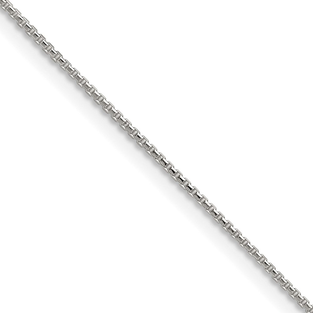 Sterling Silver .95mm Diamond-cut Round Box Chain w/4in ext.