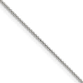 Sterling Silver .95mm Diamond-cut Round Box Chain w/4in ext.