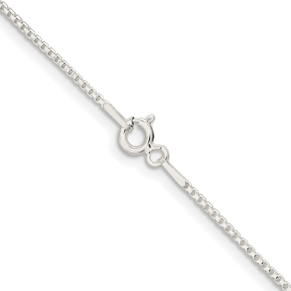 Sterling Silver Rhodium-plated 1.1mm Diamond-cut Round Box Chain w/2in ext.