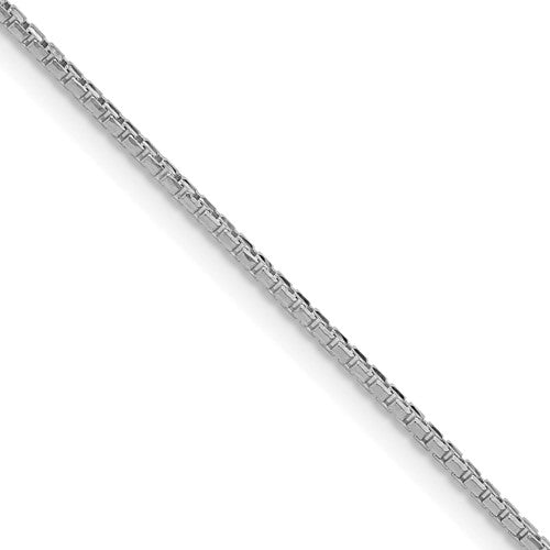 Sterling Silver Rhodium-plated 1.3mm Diamond-cut Round Box Chain w/4in ext.