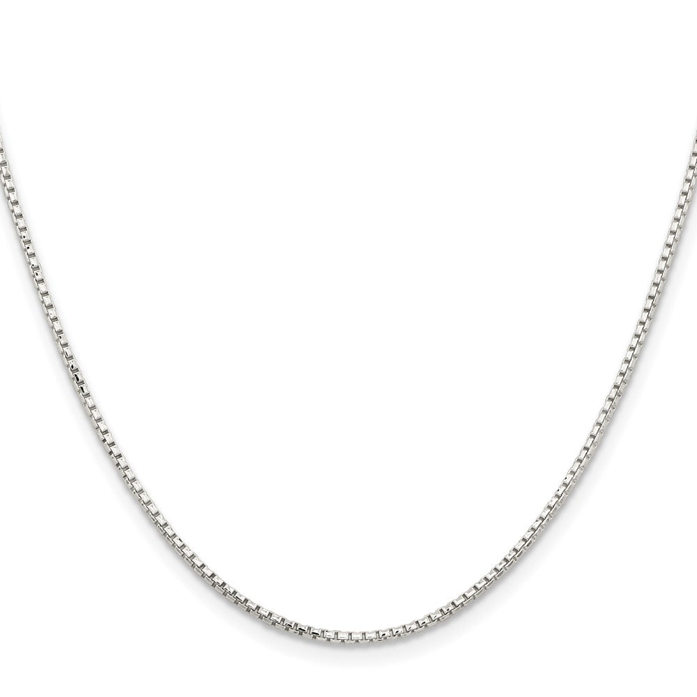 Sterling Silver 1.5mm Diamond-cut Round Box Chain w/4in ext.