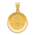 14k Holy Communion Medal Hollow Pendant