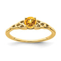 10k Citrine Celtic Knot Ring
