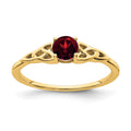 10k Garnet Celtic Knot Ring