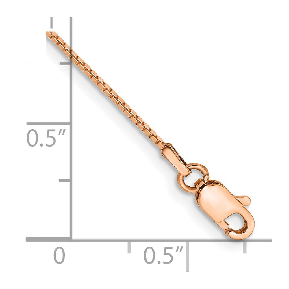 14k Rose Gold .9mm Box Chain