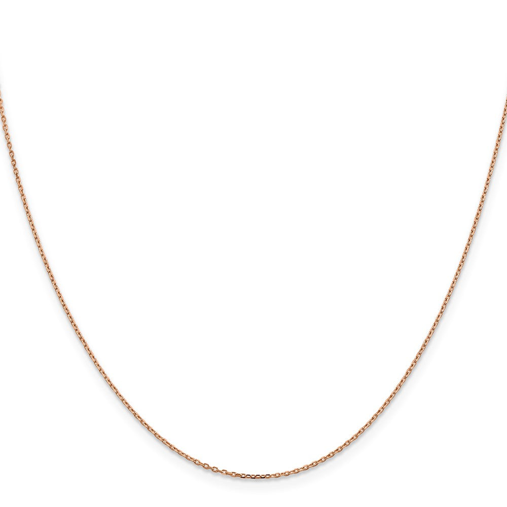 14k Rose Gold 1.0mm D/C Cable Chain