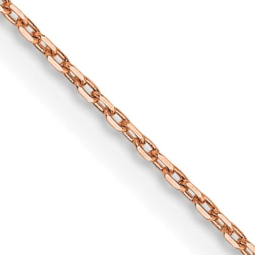14k Rose Gold .8mm D/C Cable Chain