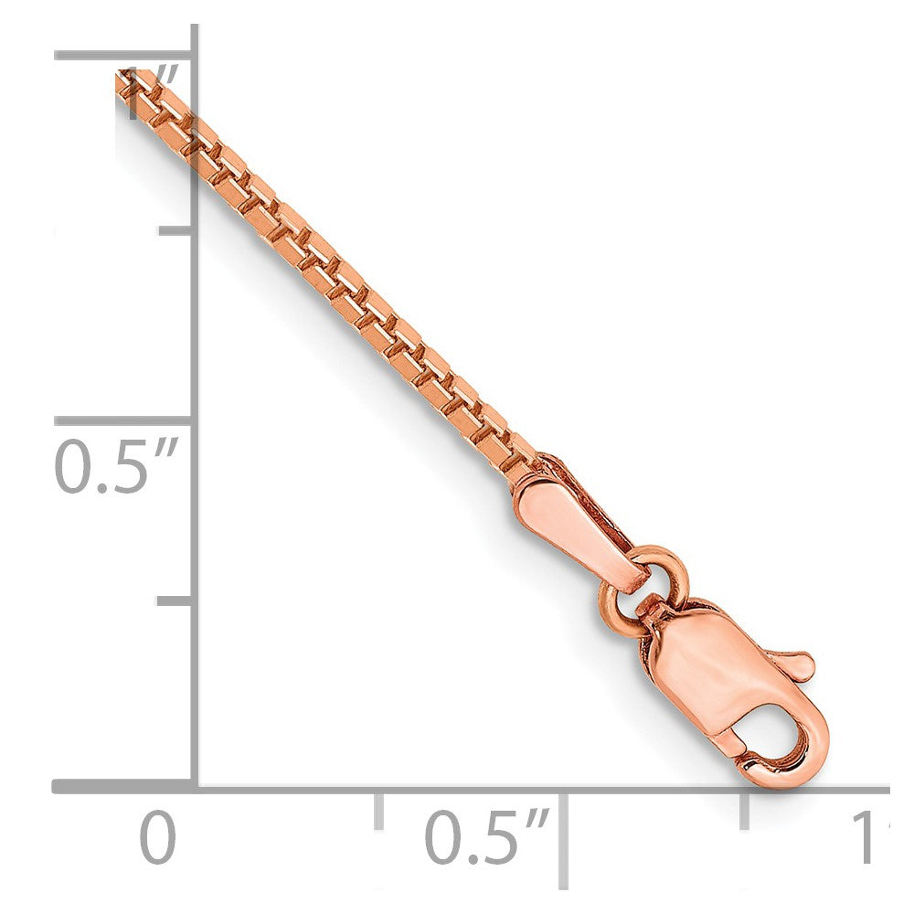 14k Rose Gold 1.3mm Box Chain