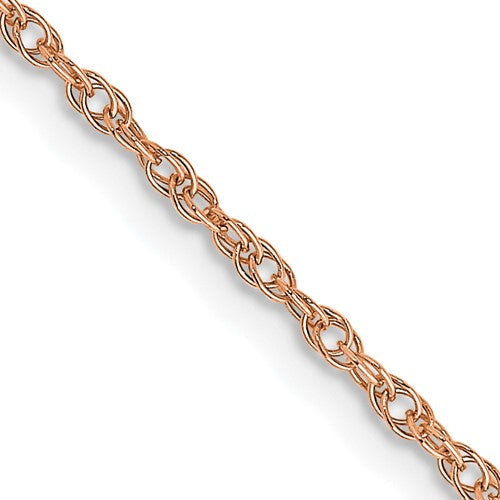14k Rose Gold 1.15mm Baby Rope Chain