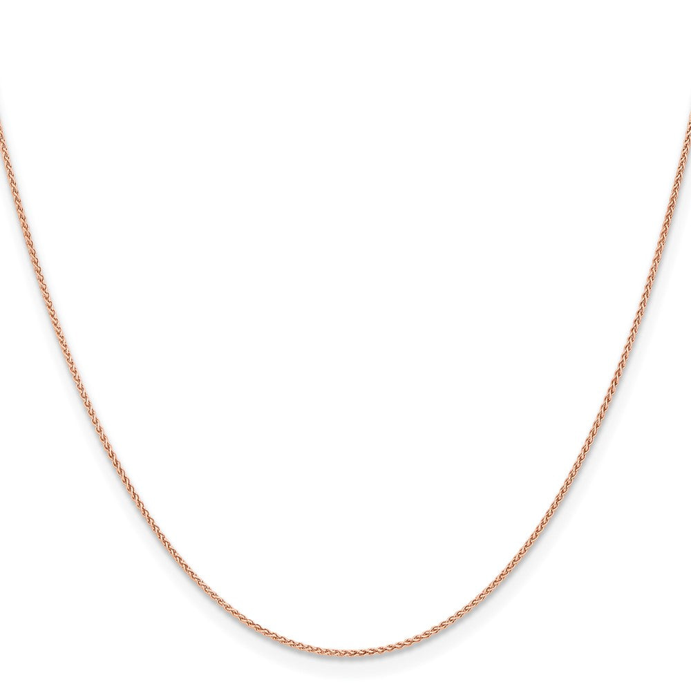 14k Rose Gold 1.05mm Solid Polished Spiga Chain