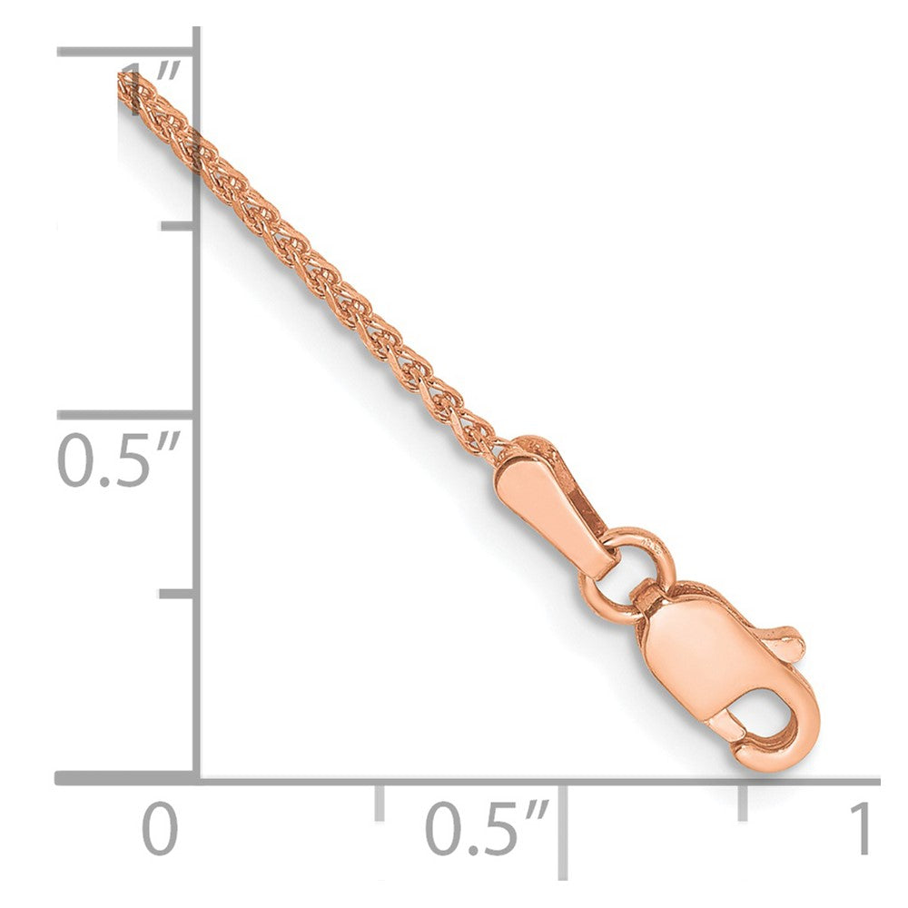 14k Rose Gold 1.25mm D/C Spiga Chain