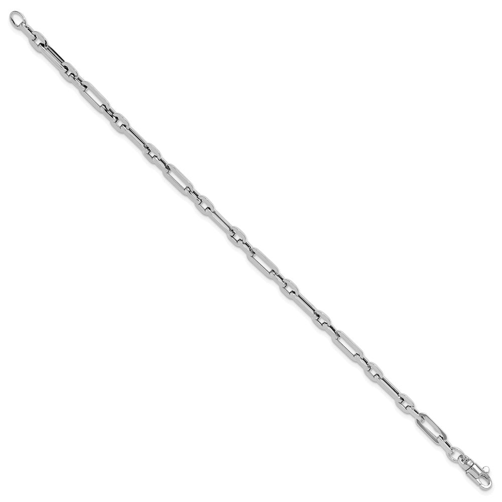 14K White Gold Polished Fancy Link Bracelet
