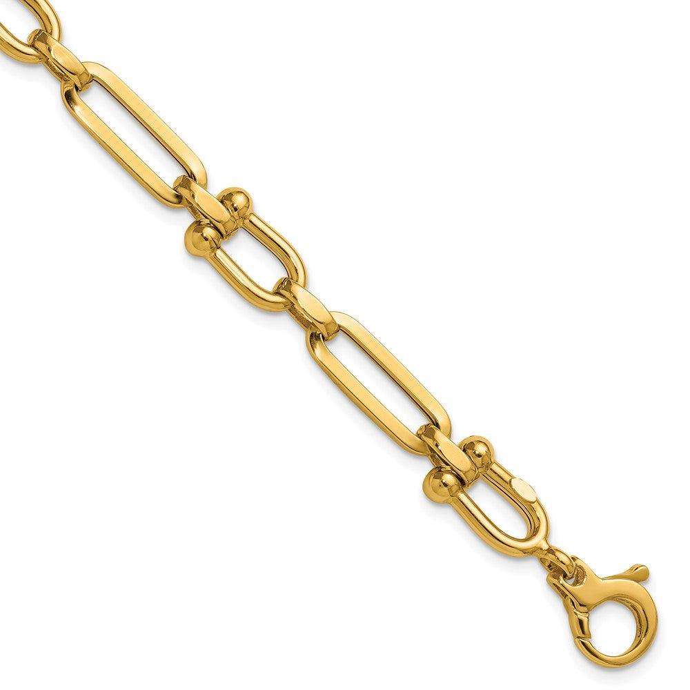 14k Polished Link 7.75in Bracelet