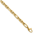 14k Polished Fancy Open Link w/ .5in ext. Bracelet