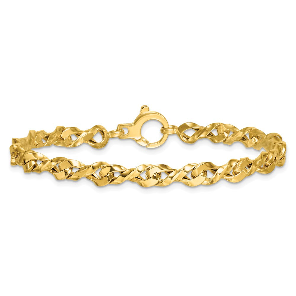 14k Polished 7.5in Fancy Link Bracelet