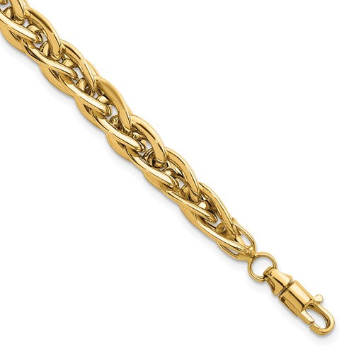 14k Polished 7.5in Fancy Link Bracelet