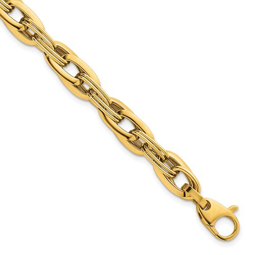 14k Polished Fancy Link Bracelet