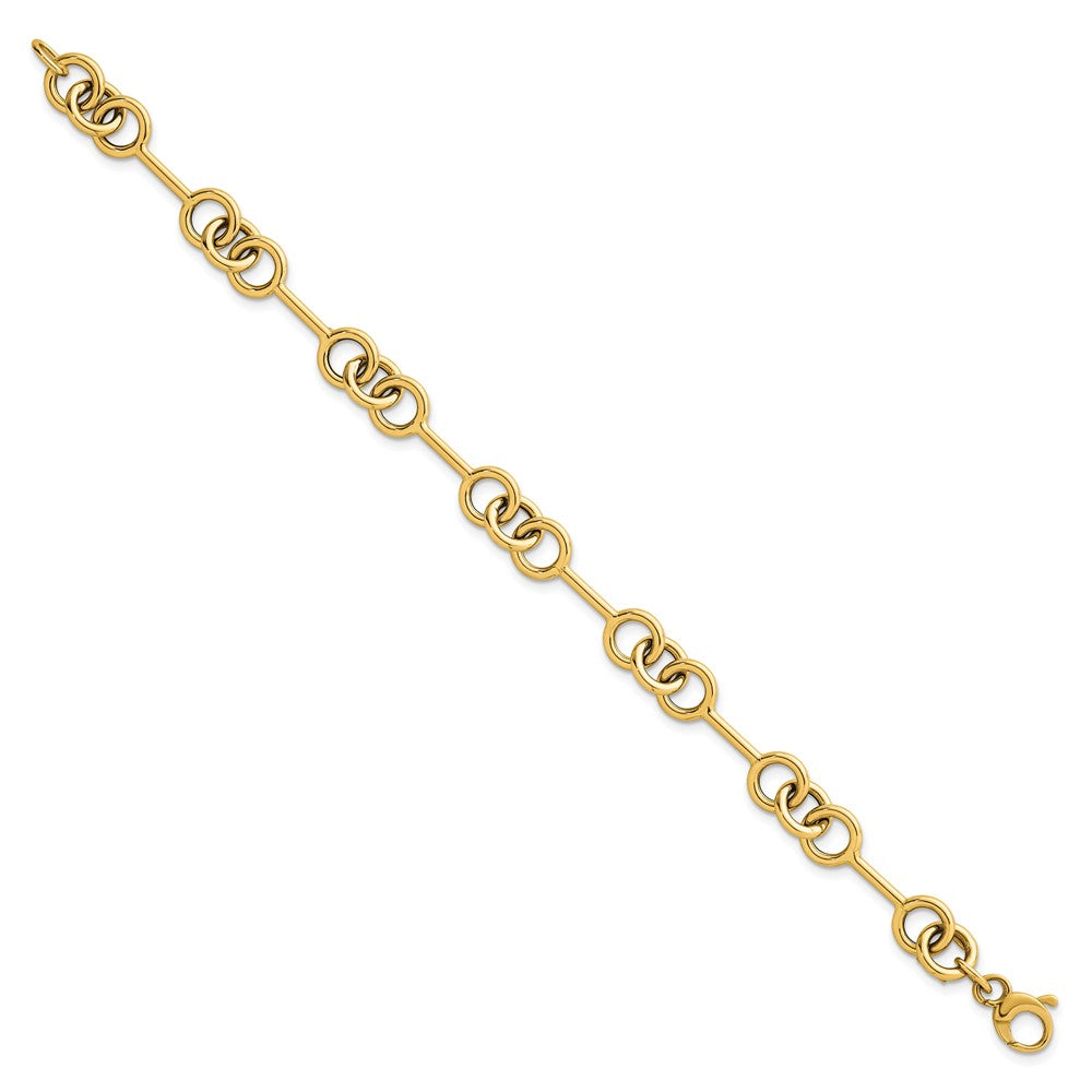 14k Polished 7.5in Fancy Link Bracelet