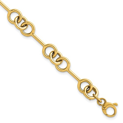 14k Polished 7.5in Fancy Link Bracelet