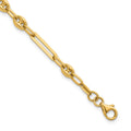 14K Polished Fancy Mixed Link w/Puffed Mariner 7.5 in Bracelet