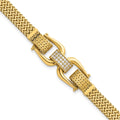 14k Polished Fancy Link w/ CZ 7.5in Bracelet