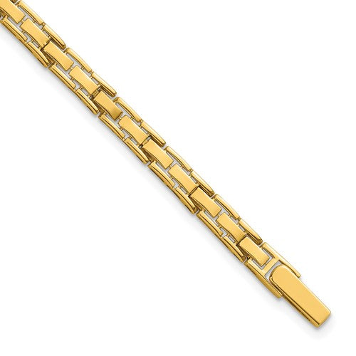 14k Polished Fancy Link 7.5in Bracelet
