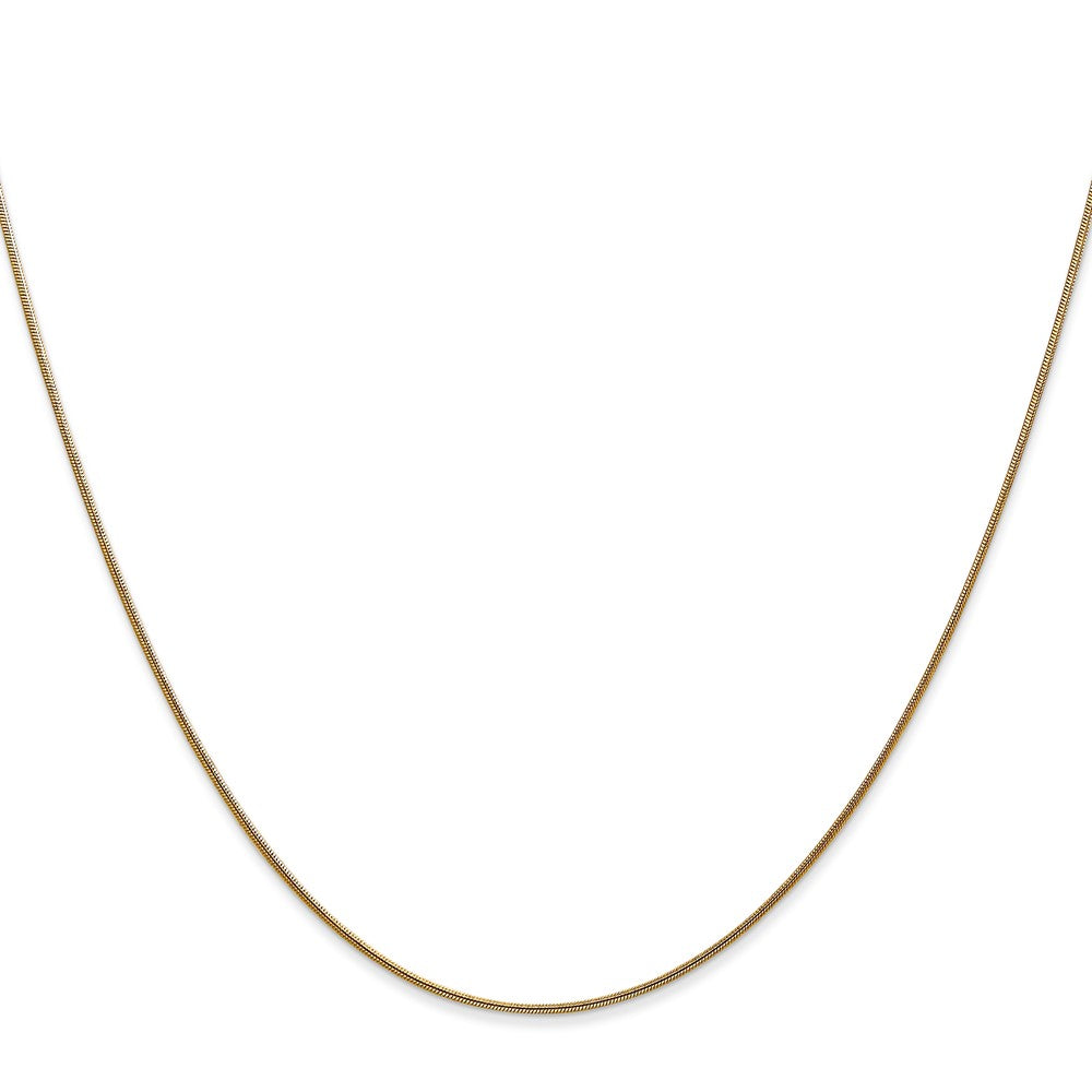 14k .8mm Round Snake Chain