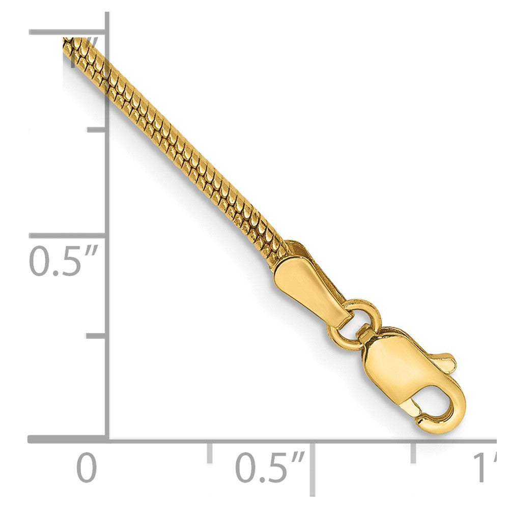 14k 1.6mm Round Snake Chain