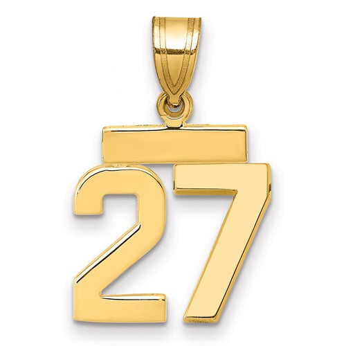 10k Small Polished Number 28 Charm