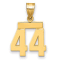 10k Small Polished Number 44 Charm