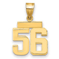 10k Small Polished Number 56 Charm