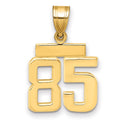 10k Small Polished Number 85 Charm