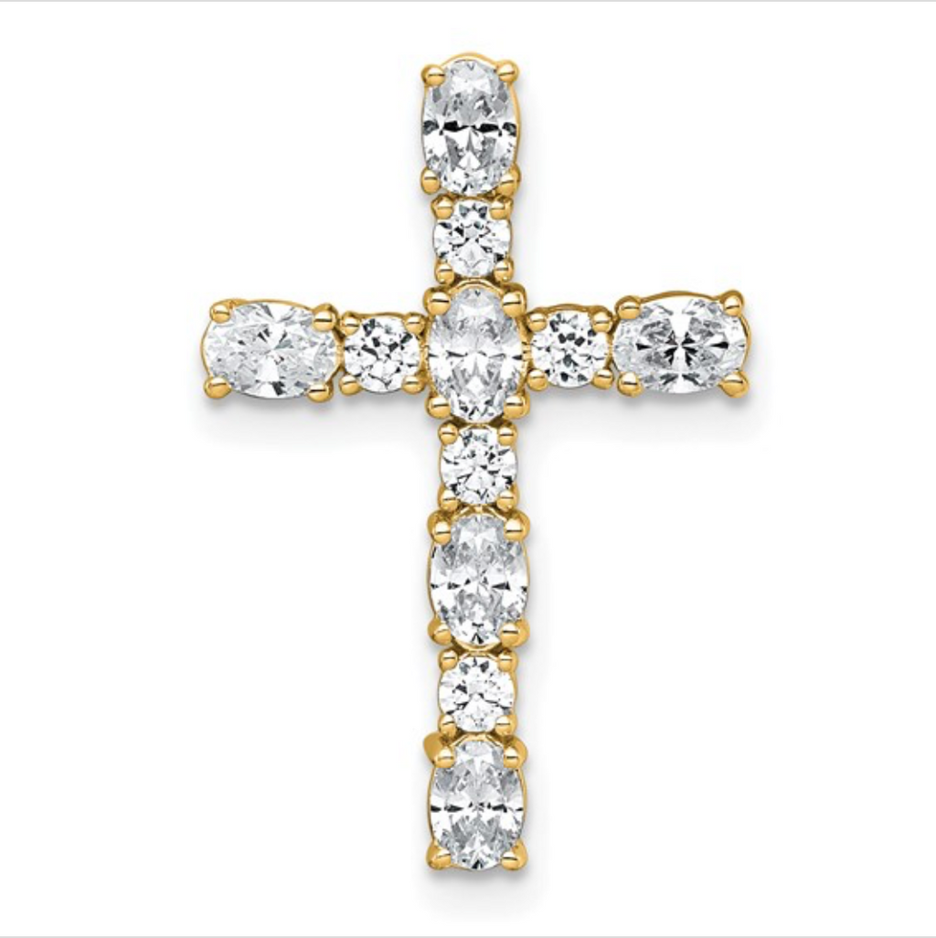 Gold Lab Grown Diamond Cross