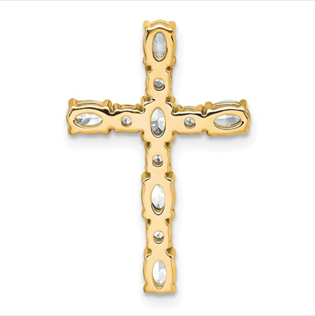 Gold Lab Grown Diamond Cross