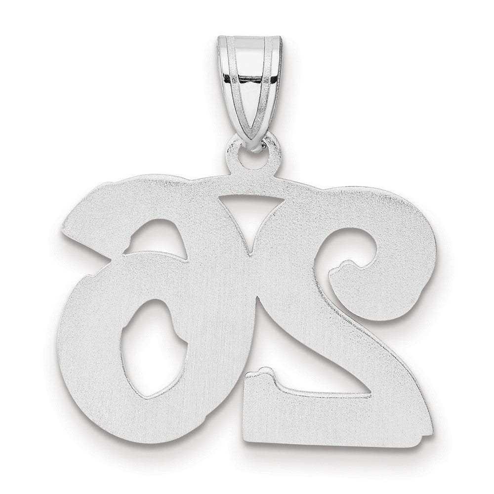 14kw Polished Etched Number 26 Pendant