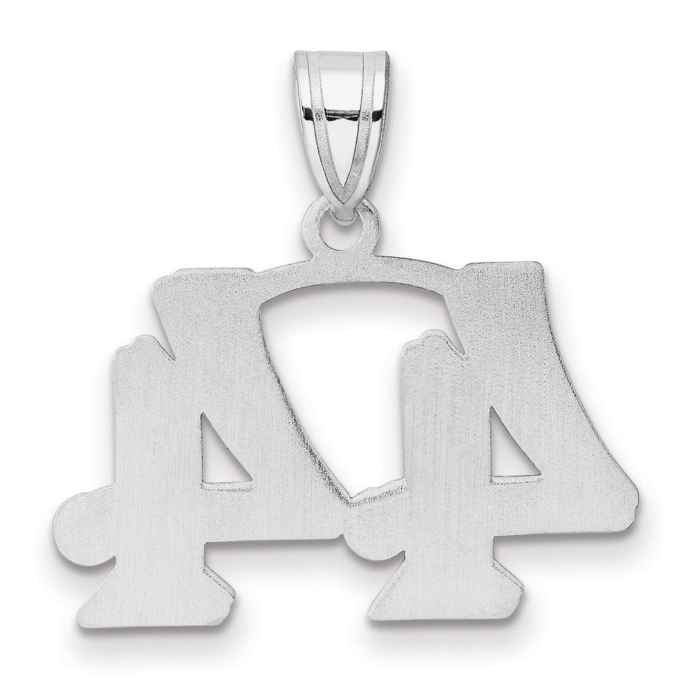 14kw Polished Etched Number 44 Pendant