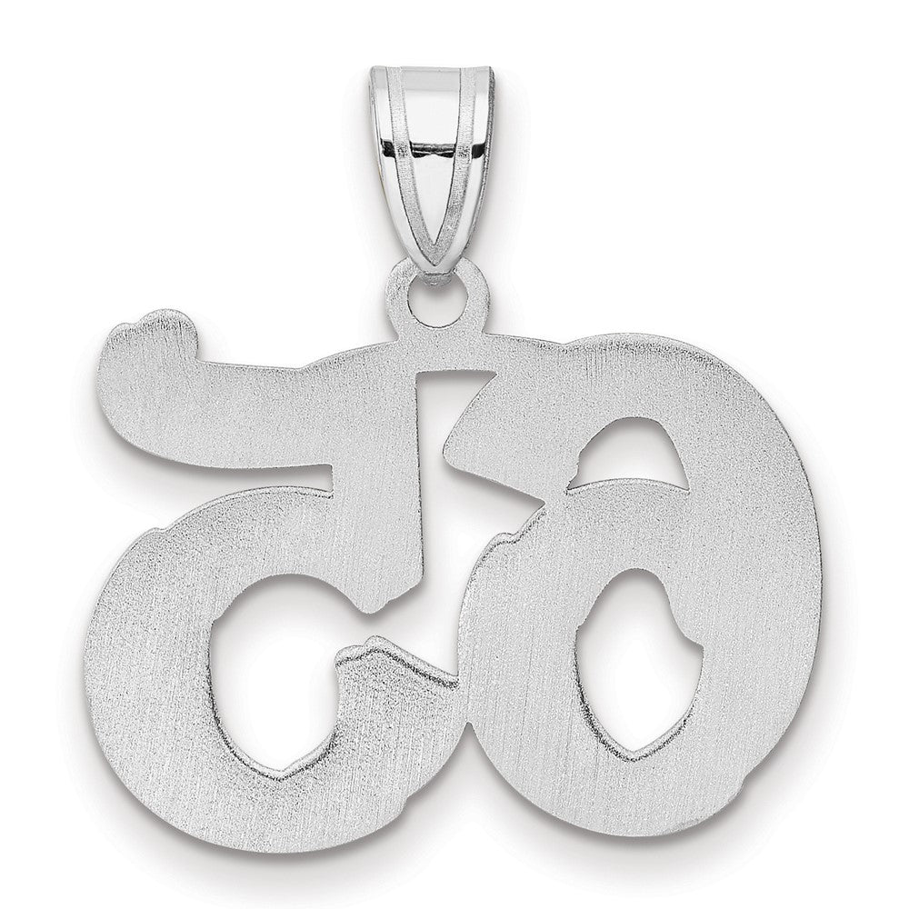14kw Polished Etched Number 65 Pendant