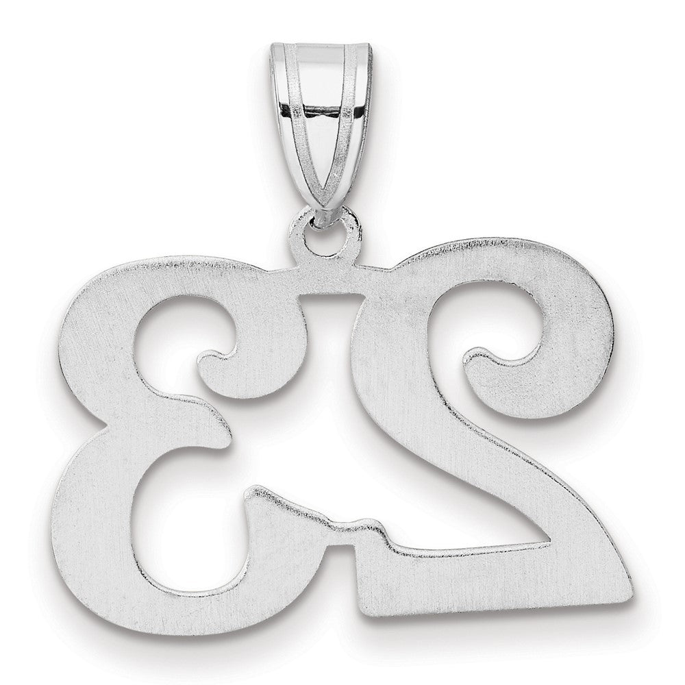 14kw Polished Number 23 Pendant