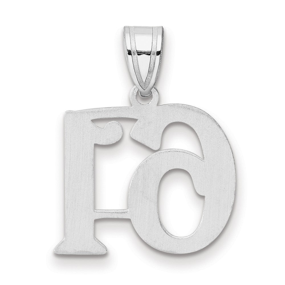 14kw Polished Number 61 Pendant