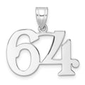 14kw Polished Number 64 Pendant