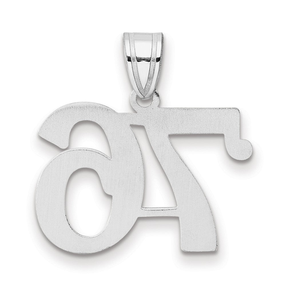 14kw Polished Number 76 Pendant