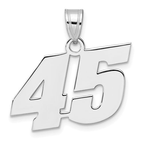 14kw Polished Block Number 45 Pendant