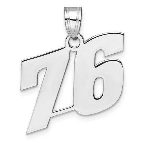 14kw Polished Block Number 76 Pendant