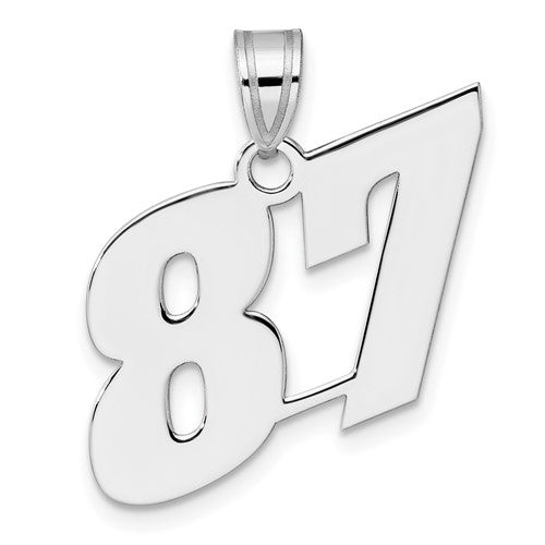 14kw Polished Block Number 87 Pendant