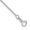 14k White Gold .7mm Box with Spring Ring Clasp Chain Anklet