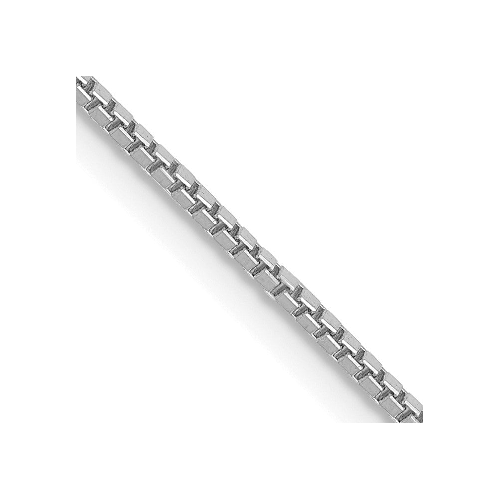 14k White Gold 1mm Box with Lobster Clasp Chain